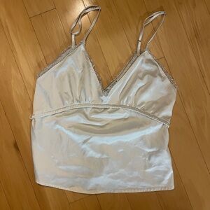 Zara Silky White Camisole Top